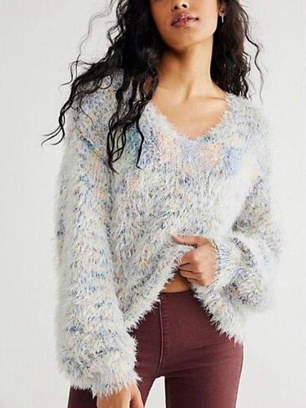 New Free People Gelato Fuzzy Oversized Sweater